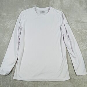 Mizuno Performance Mens Medium White Long Sleeve Athletic Training Workout